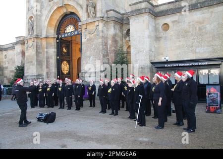 Carol-Sänger im Blenheim Palace 2018 Stockfoto