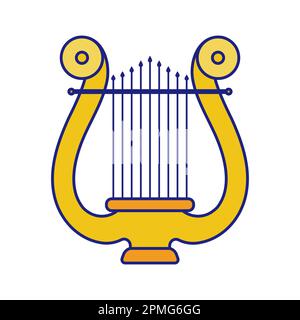 Harp-Symbol Flat Design Vector Stock Vektor