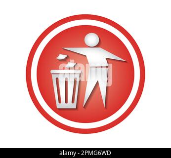 Vektordarstellung Des Papierkorb-Symbols Stock Vektor