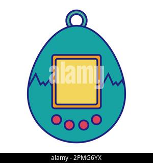 Tamagotchi Icon Flat Design Vector Stock Vektor