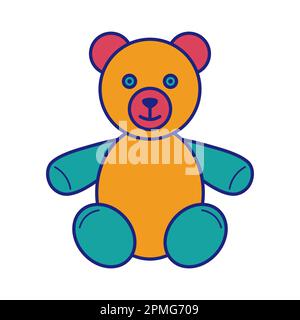 Spielzeugbär Icon Flacher Vektor Stock Vektor