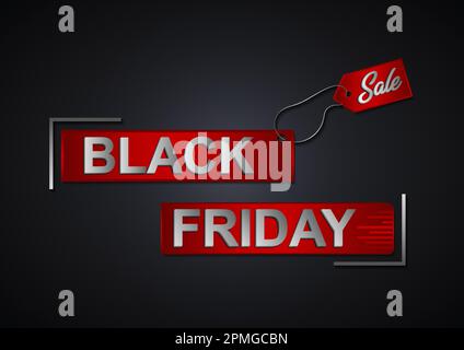 Black Friday Sale – Landschaftsbanner Stock Vektor
