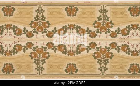 Frieze (USA); hergestellt von Gledhill Wall Paper Co.; maschinenbedrucktes Papier; 91,5 x 49 cm (36 x 19 5/16 Zoll) Stockfoto