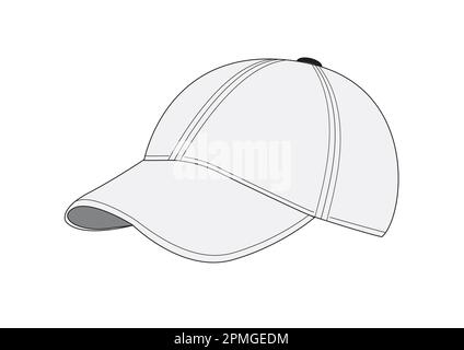 Clipart weiße Kappe. Vektordarstellung der weißen Kappe, isoliert auf weißem Hintergrund Stock Vektor