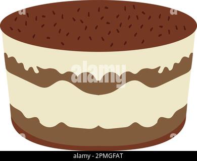 Köstlicher Tiramisu-Kuchen Stock Vektor
