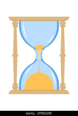 Sanduhr Clipart Flat Design Auf Weißem Hintergrundvektor Stock Vektor