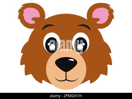 Symbol für Bärengesicht. Tiere. Vektorbärgesicht Stock Vektor