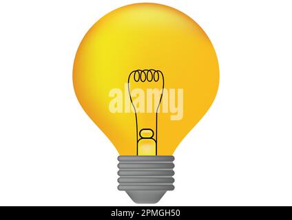 Abbildung Der Glühlampenleistung. Symbol Glühbirne Stock Vektor