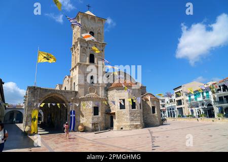 Die Kirche St. Lazarus, eine griechisch-orthodoxe Kirche aus dem späten 9. Jahrhundert in Larnaca, Zypern. Stockfoto