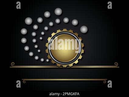 Moderne Logo-Vorlage Für Gold Und Silber Stock Vektor