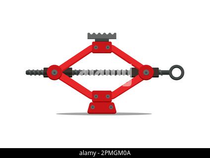 Power Jack-Screw-Symbol Flache Ausführung Isoliert Auf Weißem Hintergrund. Vector Power Jack-Screw Stock Vektor