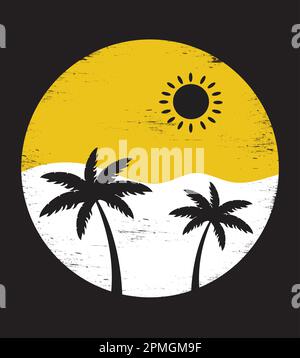 Design-Schild „Summer Vibes“ Stock Vektor