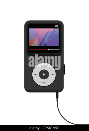MP3 Player Clipart Vector Flat Design isoliert auf weißem Hintergrund Stock Vektor