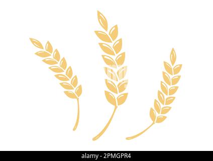 Vektordarstellung der Goldenen Weizenohnen Stock Vektor