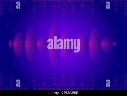 Schallwellen Abstrakter Optischer Täuschungsvektor Im Hintergrund Stock Vektor