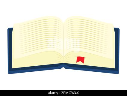 Vektordarstellung eines isolierten Buches auf weißem Hintergrund Stock Vektor