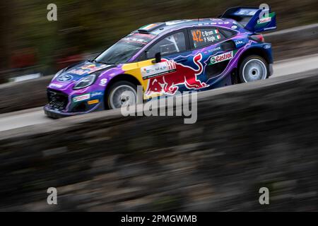 Dateifoto vom 23.-04-2022 von Craig Breen, berühmter irischer Rallymeister, während der WRC Kroatien Rallye. Während des Tests vor der Veranstaltung für die kroatische Rallye lief der berühmte irische Rallymeister Craig Breen vom Gleis und starb am 13. April 2023 auf einer Straße in Golubovac bei Lobor, Kroatien. Breen hat einen Holzpfosten getroffen und ist auf der Stelle gestorben. Passagier James Fulton war unverletzt. Breen war einer der berühmtesten Rennfahrer. Er ist der Sohn von Ray Breen, dem irischen Rallye-Champion. Er begann mit neun Jahren mit dem Kart zu fahren und mit 17. Von 2019 bis 2021 war er dro Stockfoto