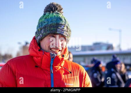 Ume, Schweden. 10. Februar 2023. Umeå 20230210-DATEI BILD irischer Rallyfahrer Craig Breen starb am 13. April 2023 nach einem Unfall während eines Tests vor der Veranstaltung, vor der Kroatien Rallye 2023. Craig Breen, Irland, Hyundai i20 N Rally1 Hybrid, während einer Pause bei den Rennen am Freitag der Swedish Rally, World Rally Championship Round 2. Foto Micke Fransson/TT Code 61460 Kredit: TT News Agency/Alamy Live News Stockfoto