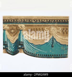 Frieze (Frankreich); Blockdruck auf Papier; 40 x 26 cm (15 3/4 x 10 1/4 Zoll) Stockfoto