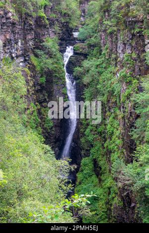 Corrieshalloch Schlucht und Wasserfall in der Nähe von Ullapool, North West Highlands, Schottland, Großbritannien Stockfoto