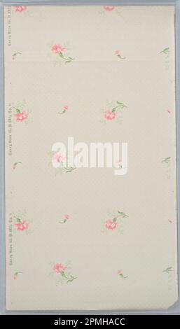 Deckenpapier (USA); hergestellt von Carey Bros. W.P. Mfg Co.; maschinenbedrucktes Papier, flüssiger Glimmer; 88 x 49,5 cm (34 5/8 x 19 1/2 Zoll) Stockfoto