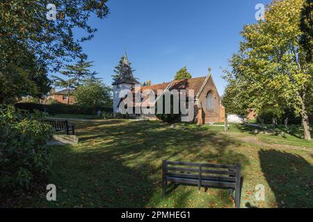 Greenstead Church am 11. Oktober 2022 in Greensted, Essex, England. Kredit: SMP News Stockfoto