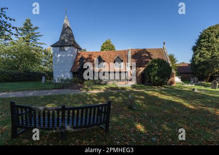 Greenstead Church am 11. Oktober 2022 in Greensted, Essex, England. Kredit: SMP News Stockfoto