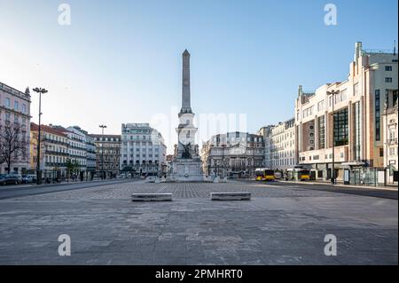 Restauradores-Platz in Lissabon, Portugal Stockfoto
