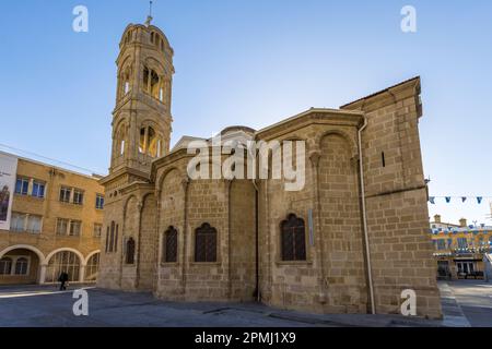 Die Kirche Panagia Faneromeni befindet sich im historischen Teil von Nikosia, Zypern. Es ist eine der ältesten Kirchen der Insel. Es soll 1222 als Teil eines Zisterzienserklosters für Frauen errichtet worden sein Stockfoto