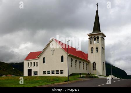 Kirche, Grundarfjoerdur, Halbinsel Snaefellsnes, Island Stockfoto