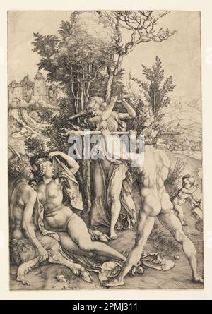 Print, Hercules at the Crossroads (die Auswirkungen der Eifersucht); Albrecht Dürer (deutsch, 1471–1528); Deutschland; Gravur auf Laienpapier; 31,9 x 22,4 cm (12 9/16 x 8 13/16 Zoll); 1950-30-4 Stockfoto