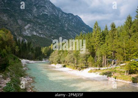 Soca River, Soca, Triglav National Park, Julian Alps, Slowenien Stockfoto