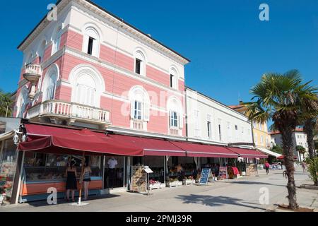 Promenade, Porec, Istrien, Kroatien Stockfoto