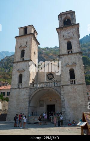 Kathedrale von St. Tryphon, Altstadt, Kotor, Bucht von Kotor, Montenegro, Sv. Trispaß Stockfoto