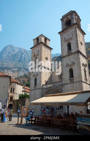 Kathedrale von St. Tryphon, Altstadt, Kotor, Bucht von Kotor, Montenegro, Sv. Trispaß Stockfoto