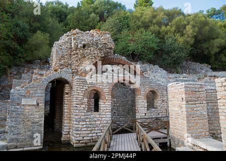 Asklepios Treasury, Nationalpark, Ruined City, Butrint, Saranda, Albanien Stockfoto