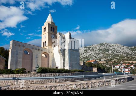 Ruinen der Kirche St. Carlo Borromeo, Sv. Boromejski, Karlobag, Dalmatien, Kroatien Stockfoto