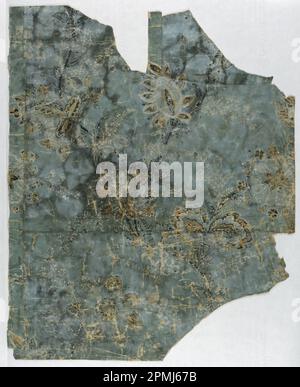 Seitenwand – Fragment (evtl. England); Blockdruck auf handgefertigtem Papier; 70,5 x 56,5 cm (27 3/4 x 22 1/4 Zoll) Stockfoto