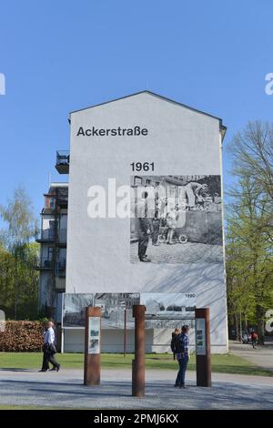 Wandgemälde, Ackerstraße, Berliner Mauerdenkmal, Bernauer Straße, Mitte, Berlin, Deutschland Stockfoto