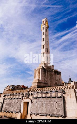 Vredesmonument. Obelisk zum Gedenken an die Kriegsopfer des Ersten Weltkriegs. Leuven, Flämische Gemeinschaft, Flämische Region, Belgien, Europa Stockfoto