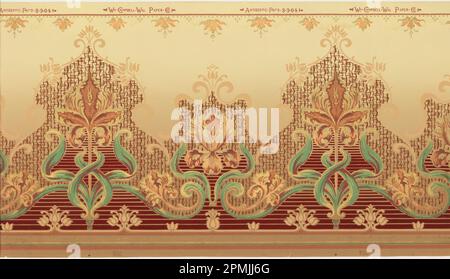 Frieze (USA); hergestellt von WM. Campbell Wall Paper Company; maschinenbedrucktes Papier; 92 x 49,5 cm (36 1/4 x 19 1/2 Zoll) Stockfoto