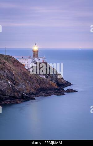 Baily Leuchtturm bei Howth Head Stockfoto