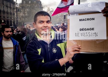 Gerard Cambon / Le Pictorium - 12. Protesttag gegen das Rentengesetz - 13/4/2023 - Frankreich / Paris / Paris - Protest gegen das Rentengesetz Stockfoto