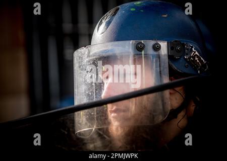 Gerard Cambon / Le Pictorium - 12. Protesttag gegen das Rentengesetz - 13/4/2023 - Frankreich / Paris / Paris - Protest gegen das Rentengesetz Stockfoto