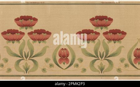 Frieze (USA); hergestellt von York Card & Paper Co.; maschinenbedrucktes Papier; 90,5 x 49 cm (35 5/8 x 19 5/16 Zoll) Stockfoto