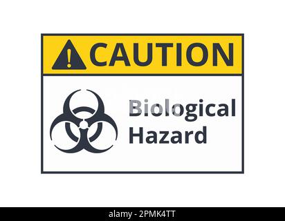 Achtung: Signal für biologische Gefahren. Vektordarstellung. Flaches Design. Stock Vektor