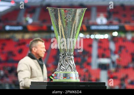 UEFA Pokal, GER, Bayer 04 Leverkusen vs. Union Saint-Gilloise, Fussball, UEFA Europa League, Viertelfinale, Hinspiel, Spielzeit 2022/2023, 13.04.2023 Kredit: Ant Palmer/Alamy Live News Stockfoto