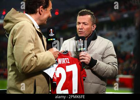 Lothar Matthaeus, GER, Bayer 04 Leverkusen vs. Union Saint-Gilloise, Fussball, UEFA Europa League, Viertelfinale, Hinspiel, Spielzeit 2022/2023, 13.04.2023 Kredit: Ant Palmer/Alamy Live News Stockfoto