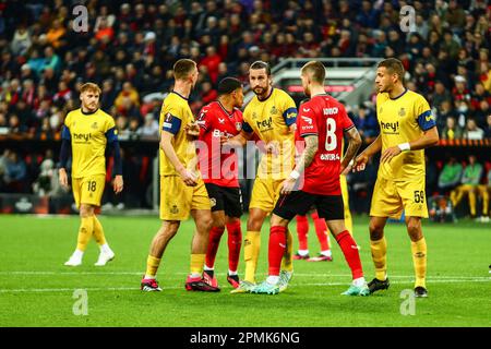 GER, Bayer 04 Leverkusen vs. Union Saint-Gilloise, Fussball, UEFA Europa League, Viertelfinale, Hinspiel, Spielzeit 2022/2023, 13.04.2023 Kredit: Ant Palmer/Alamy Live News Stockfoto