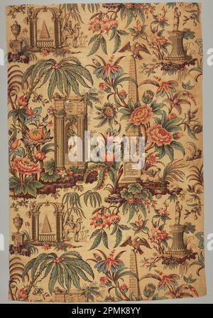 Textil, Tod von Lord Nelson; produziert von John Bury; England; Baumwolle Stockfoto